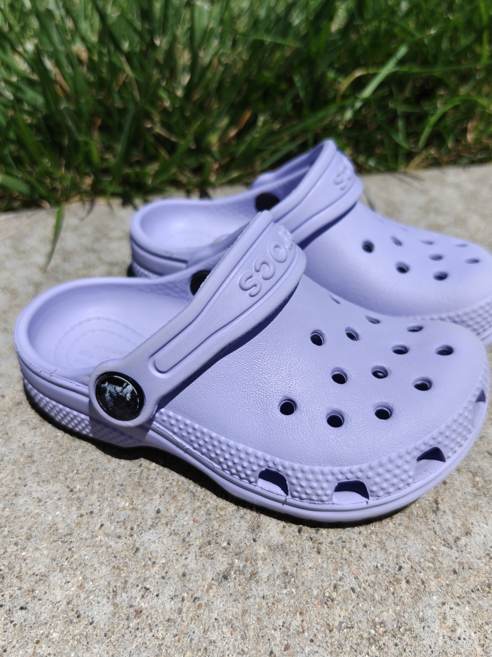 Toddler Little Kids Purple Lavender Crocs Baya Clogs Size 7 Slip-On Water Shoes